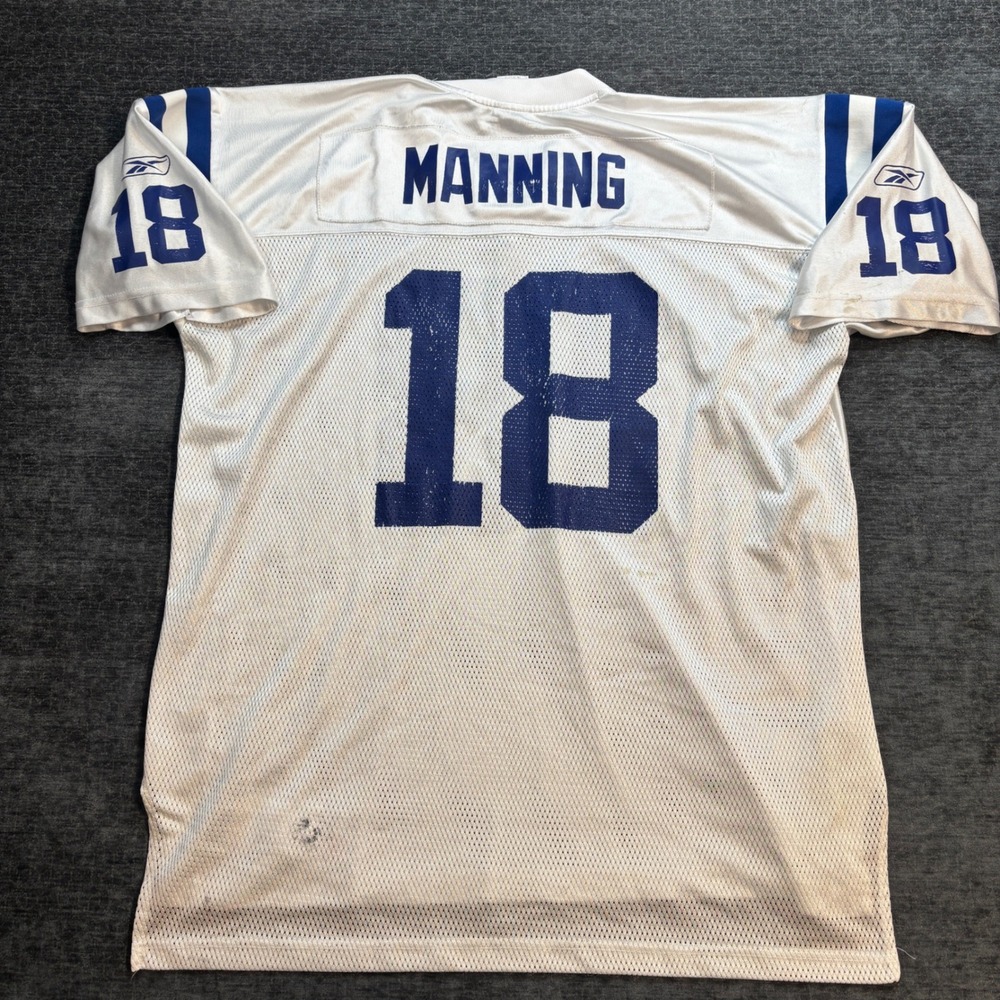 Reebok NFL Indianapolis Colts Peyton Manning 18 Jersey White XXL Mens Football